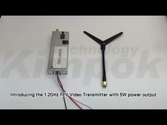 Émetteur vidéo FPV 1,2 GHz, sortie de puissance 5 W, portée de 10 à 50 km avec fonction de retard, accessoire VTX 1,2 GHz