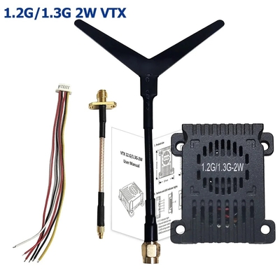 1.2G 1.3G 30km FPV Vidéo émetteur 1.2GHz 1.3Ghz 2W analogique VTX 8 canaux FPV VTX