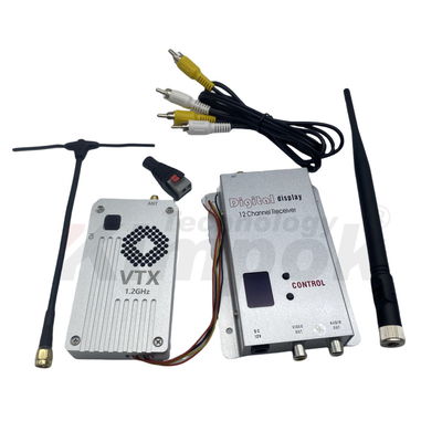 1.2G 5W émetteur et récepteur vidéo sans fil 1.2Ghz VTX VRX 1080-1360M FPV Vidéo Transmission longue portée