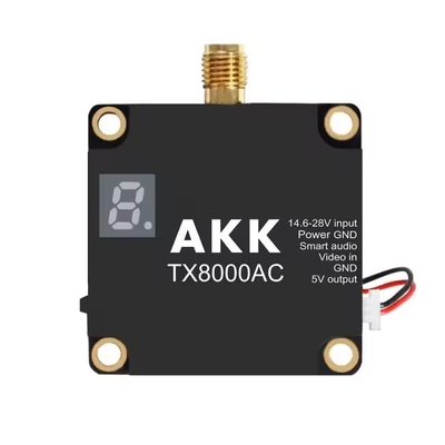AKK 8W VTX 5.8G 8W Transmetteur vidéo sans fil 8000mW FPV VTX Prise en charge de l'audio intelligent pour les courses de drones FPV RC