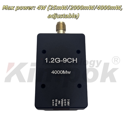 Émetteur vidéo sans fil 1.2G 4W 1.2 GHz VTX 16g Léger 9CH Émetteur vidéo FPV pour drone de course FPV