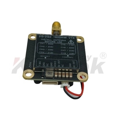 FPV 2.2G 1.6W VTX Vidéo émetteur 25mW 200mW 1600mW
