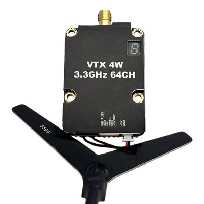 3.3GHz 64 CH Analog Image Transmission Module 4W High Power FPV Video Receiver for Long Range Drone Accessories