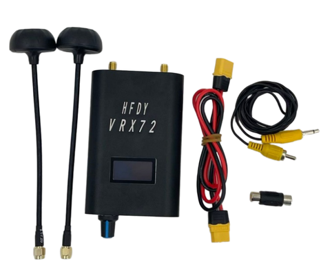 Émetteur vidéo sans fil HFDY VRXFPV VTX avec une puissance de transmission élevée et une faible latence, adapté à la course et à l'inspection de drones